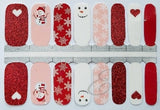 Mrs. Snowman Nail Wraps Holiday Spirit