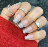 Tipped in Silver Nail Wraps