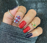 Plaid About the Holidays Glitter Nail Wraps