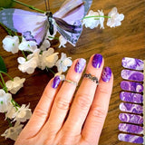 Purple Swirl Nail Wraps Stylish