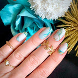 Turquois Marble Nail Wraps Stylish