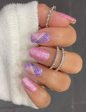 Pink Promise Plaid Nail Wraps
