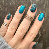 Turquoise Plaid Nail Wraps