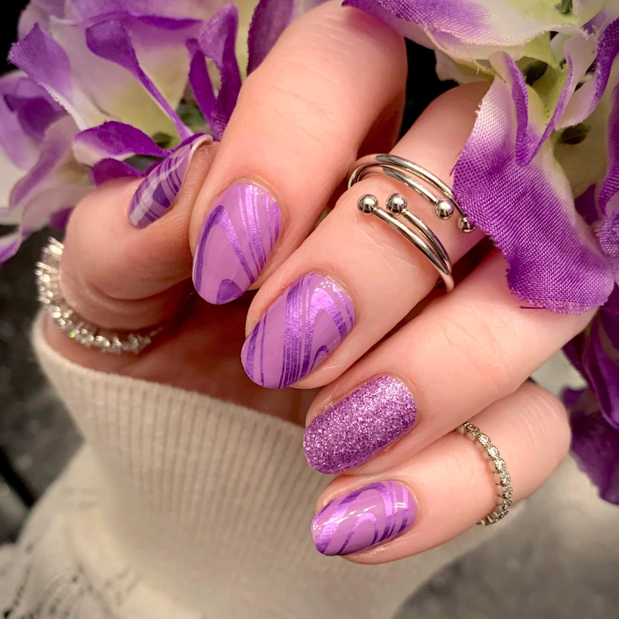 40+ Stunning Purple Amethyst Nail Designs That Will Make You Feel like  Royalty ✨ | Lilac nails, Purple nails, Purple nail art