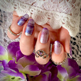 Purple Marble Nail Wraps (Shimmer) Stylish