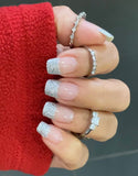 Tipped in Silver Nail Wraps