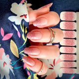 Pink Glitter Dust Nail Wraps (Overlay) Stylish