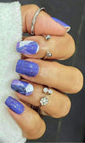 Cobalt Crystals Nail Wraps