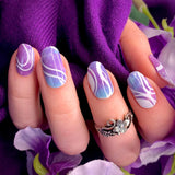 Cascading Beauty Nail Wraps (Wide, Overlay)
