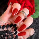 Lady In Red Nail Wraps (Glitter) Stylish