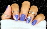 Cobalt Crystals Nail Wraps