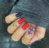 Plaid About the Holidays Glitter Nail Wraps