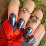 Blue Christmas Nail Wraps