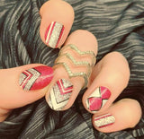 Silver Arrow Nail Wraps (Glitter Overlay) Stylish