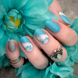 Turquoise Glitz  Nail Wraps