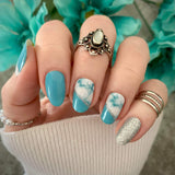 Turquoise Glitz  Nail Wraps
