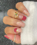 Blushing Snowflakes Gel Nail Wraps (NG039)