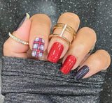 Plaid About the Holidays Glitter Nail Wraps